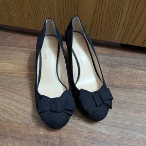 Elegant Black Bow Women's Shoes